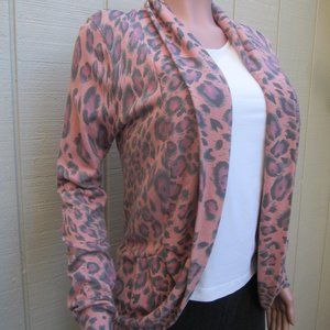 Boston Proper pink cheetah print jacket, sz Medium